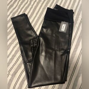All Over Faux Leather Leggings, Women’s M, NWT, Very Black Sexy Slimming